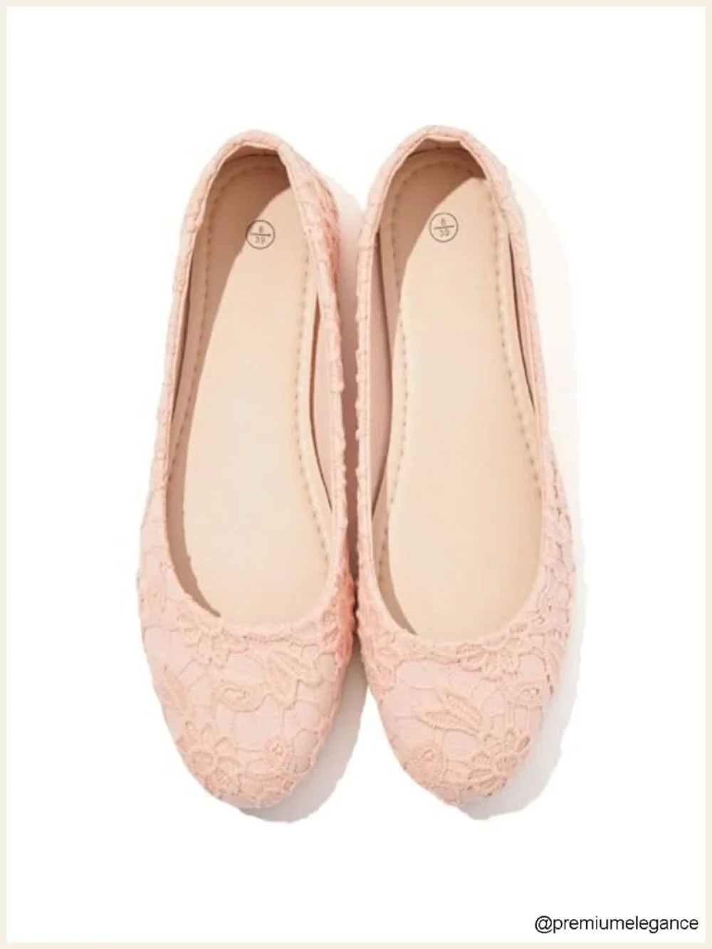Lace Mesh Ballet Flats Round Toe Low Heel - Foldable & Comfortable